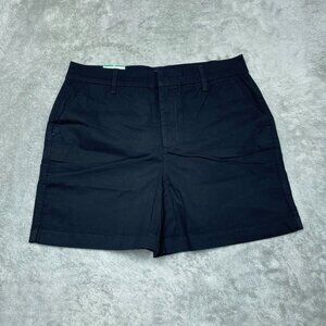 Gloria Vanderbilt Womens Black Chino Shorts Size 12 New With Tags d0046